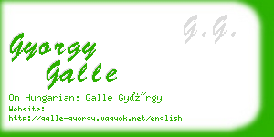 gyorgy galle business card